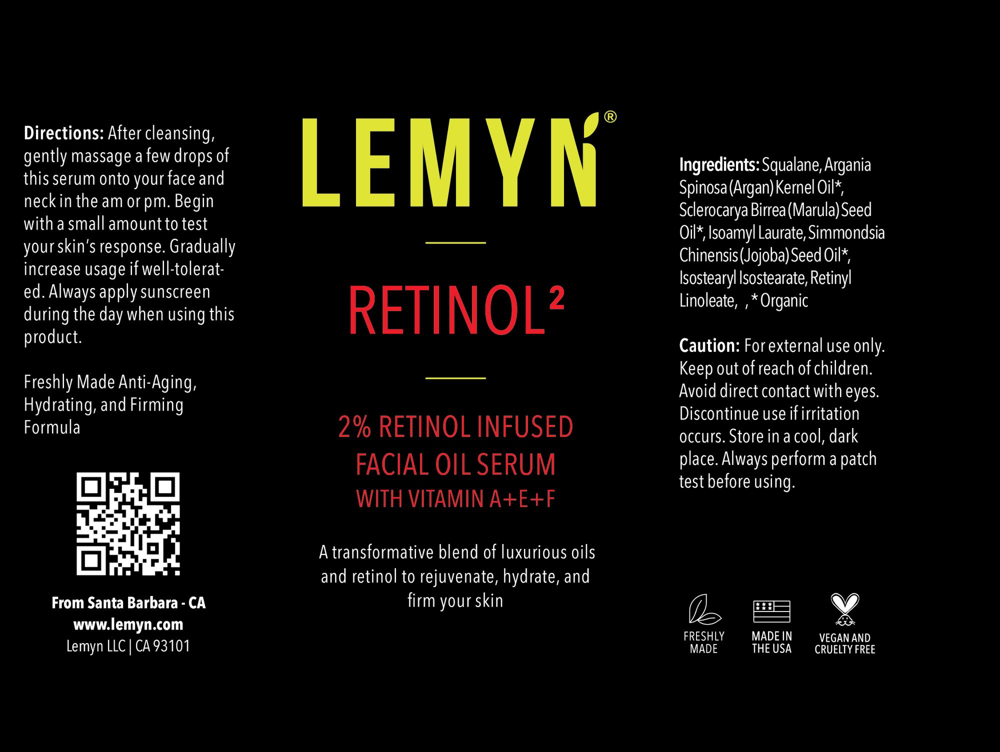 Retinol 2 Facial Oil Serum | Advanced Gentle 2% Retinol
