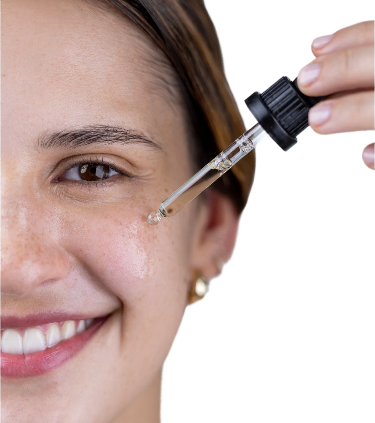 Close-up of silky serum texture